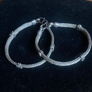 Pair of Vintage Yemeni Silver Metal Bracelets